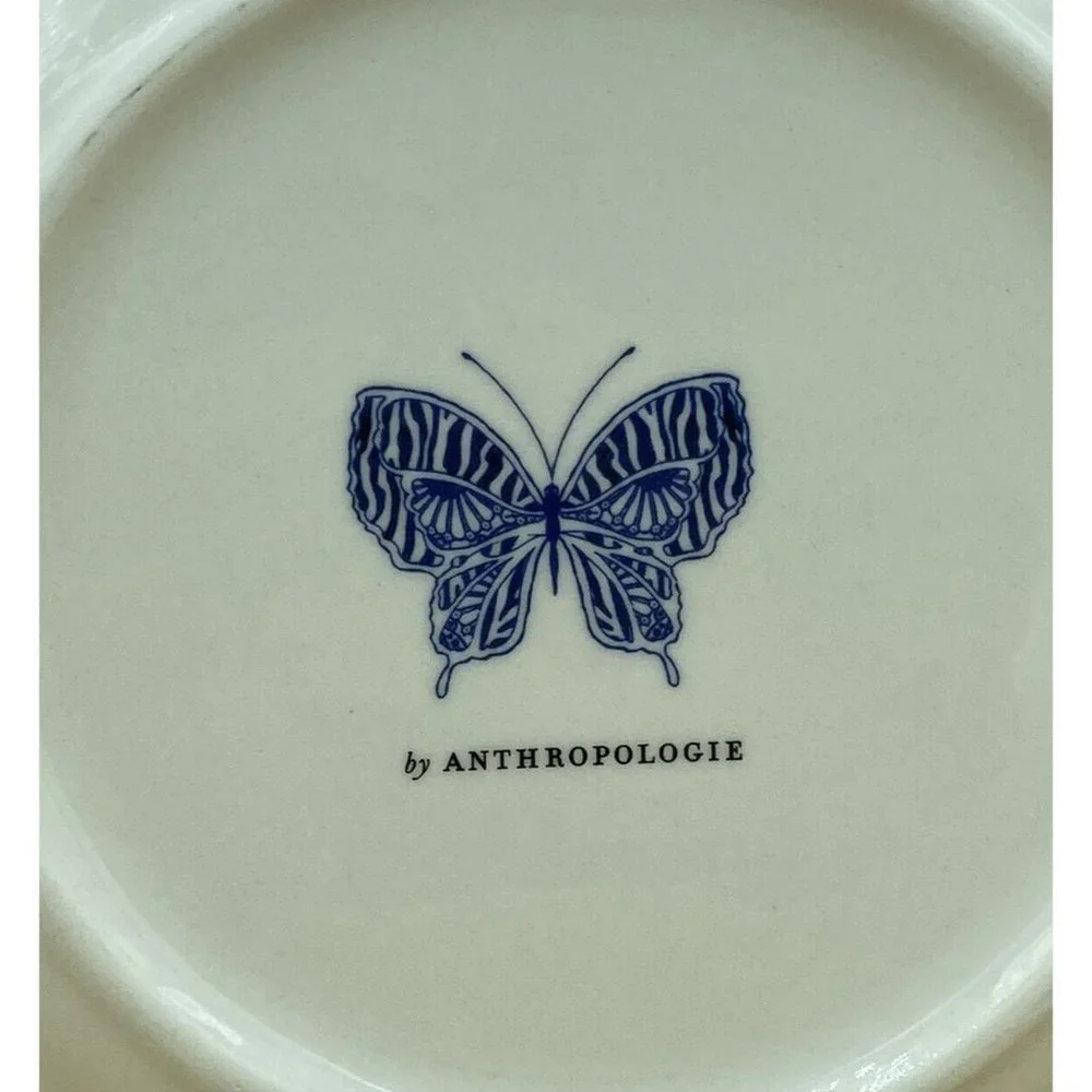 Anthropologie Haveli Dessert Butterfly 8” Plate b